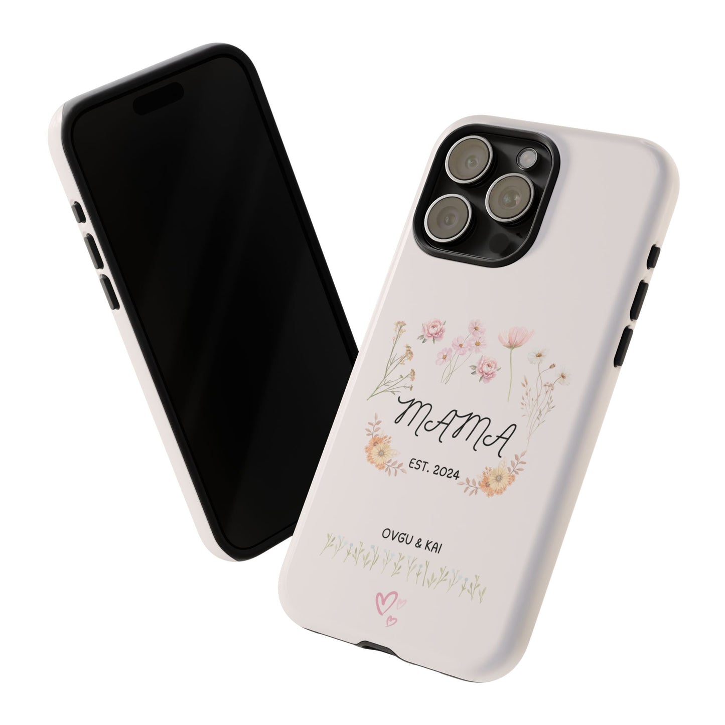 Phone Case - Floral Personalized Tough Case for Mother's Day - Mama, Est [Year], Children's Names