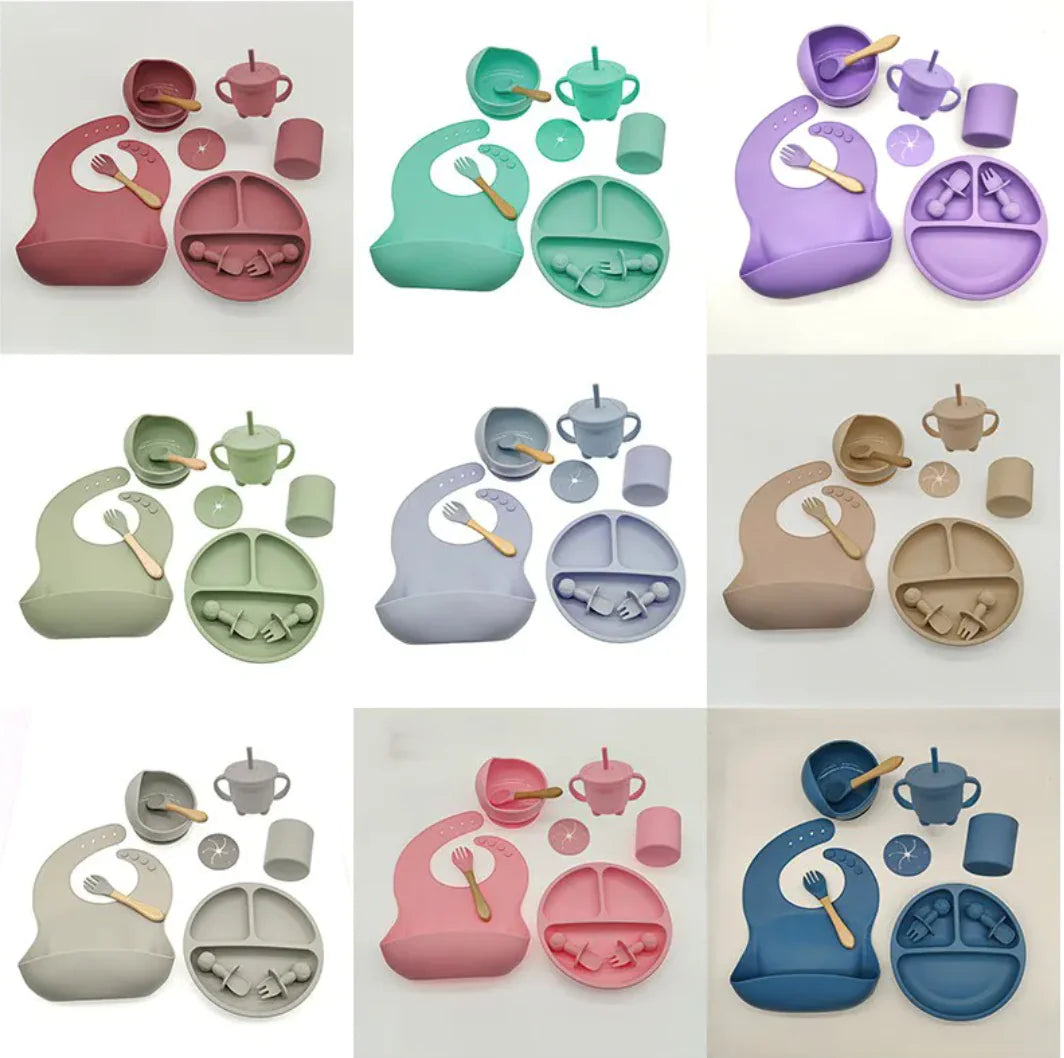 Ensemble de vaisselle en silicone pour bébé Compass