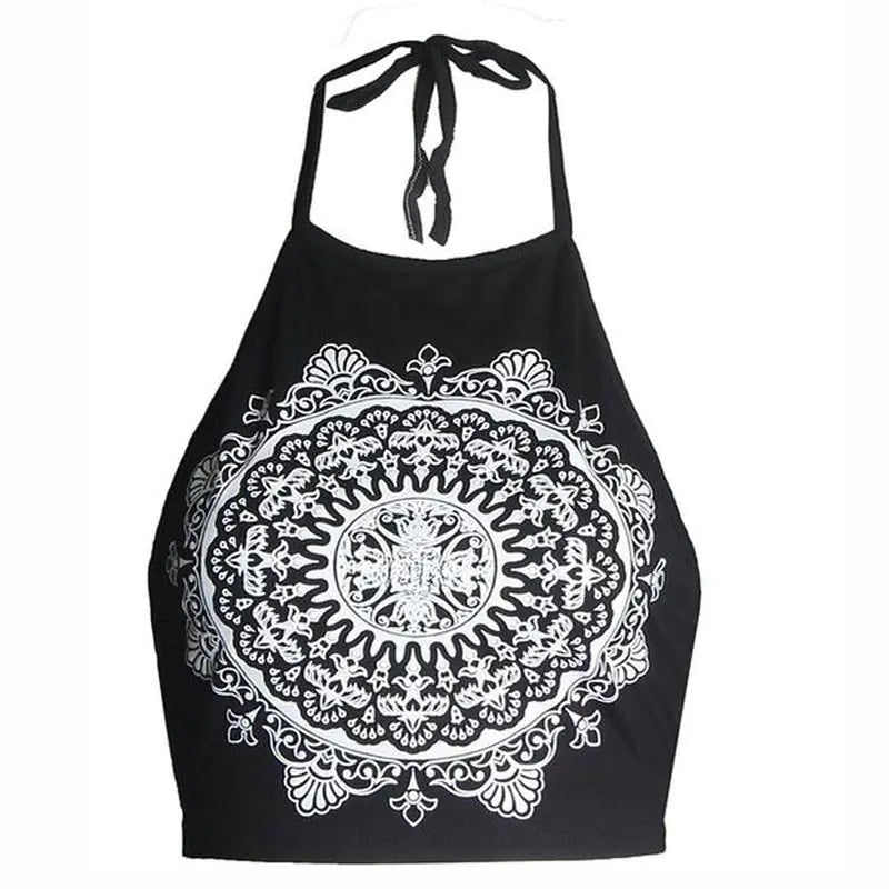 Compass Mandala Halter Tops